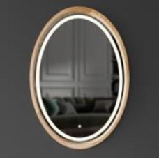 Зеркало со встроенной подсветкой Luxury Wood Evolution SLIM LED ясень натуральный 550x750 мм