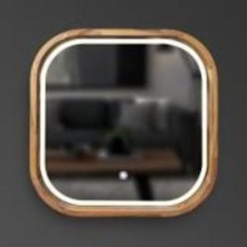Зеркало со встроенной подсветкой Luxury Wood Balance SLIM LED ясень темный 650x650 мм