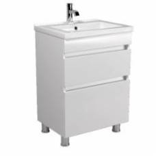 Тумба Мойдодыр Soft White 60 с умывальником Cosmopolitan 60 напольная