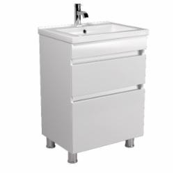 Тумба Мойдодыр Soft White 60 с умывальником Cosmopolitan 60 напольная