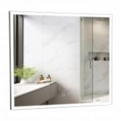 Зеркало со встроенной подсветкой Aqua Rodos Luce black 80х70 sensor