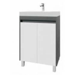 Тумба на ножках Акваріус SLIM 55 (2 дверцы) белый/графит