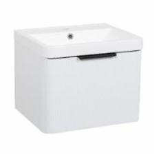 Тумба подвесная Aqua Rodos FROST (WHITE-MATT-PVC) 1 ящик с умывальником Ваr 50 см