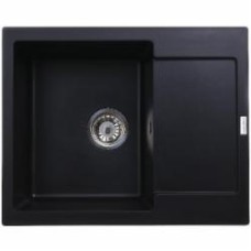 Мойка для кухни ScandiSPA Compact 615 черная с сифоном