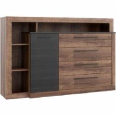 Комод Forte Meble 1d4s BELLEVUE BLQK351L дуб болотный/дуб болотныйдуб чорный
