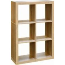 Стеллаж двухсторонний Inteo Кубус МИКС 2х3 792x792x1146 дуб сонома
