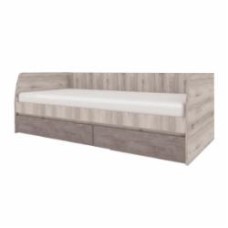Кровать Mebelbos 2s/90 Jazz 90x200 см оникс/каштан найроби