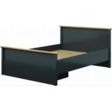 Кровать BRW без ламелей Hesen 140x200 см графит/дуб артизан (S515-LOZ1S/140-GF/DASN)