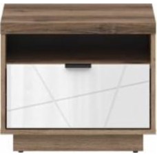 Тумба прикроватная BRW Forn 1ш 500x425x425 мм дуб делано/белый глянец (S471-KOM1S-DDC/BIP)