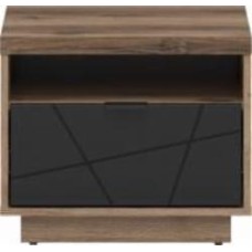 Тумба прикроватная BRW Forn 1ш 500x425x425 мм дуб делано/черный матовый (S471-KOM1S-DDC/CAM)