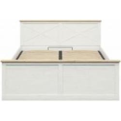 Кровать с подъемным механизмом BRW Frija 160x200 см сосна андерсен белая/дуб артизан (S611-LOZ/160-APW/DASN)