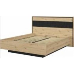 Кровать с подъемным механизмом BRW Pont 160x200 см дуб артизан/черный матовый (S605-LOZ/160-DASN/CAM)