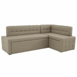 Уголок кухонный Кедр Карат раскладной Г кожезаменитель / бежевый