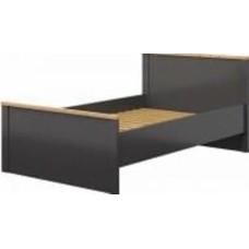Кровать BRW без ламелей Hesen 120x200 см графит/дуб артизан (S515-LOZ/120-GF/DASN)