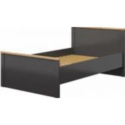 Кровать BRW без ламелей Hesen 120x200 см графит/дуб артизан (S515-LOZ/120-GF/DASN)