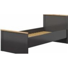 Кровать BRW без ламелей Hesen 90x200 см графит/дуб артизан (S515-LOZ/90-GF/DASN)