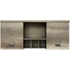 Полка BRW Malcolm 1200x510 дуб каньон монумент/серый вольфрам (S325-SFW2D-DAMO/SZW/DAMON)