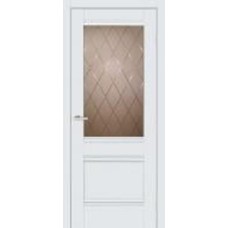 Дверное полотно ОМиС Валенсия 1.1. ЗС+КМ 600 мм белый silk matt