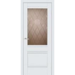 Дверное полотно ОМиС Валенсия 1.1. ЗС+КМ 600 мм белый silk matt