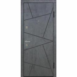 Дверь входная TM Riccardi Стандарт BIT 06 G бетон темный / белый матовый 2050x960 мм правая