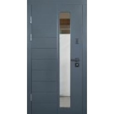 Дверь входная Abwehr MG3 (529+529)(Vв)(ВСМс)(СПЗ) 096Л (7016n)+(Б) RAL 7016 / белый 2050x960 мм левая