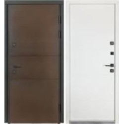 Дверь входная Булат Термо House 703/191 венге темный / белый атласный 2050x950 мм левая