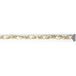 Молдинг Dellos Baget 130G-115 белый с золотом 2400x15x8 мм
