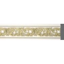 Молдинг Dellos Baget 156G-115 белый с золотым 2400x50x11 мм