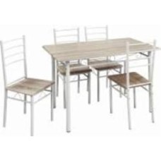 Комплект Визит-4 Стол обеденный со стульями 4 шт. 1200х700х750 белый/белый