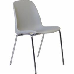 Стул Nowy Styl BESTA CHROME PACK 60 (CH) PEARL GREY серый