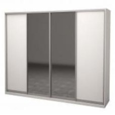 Шкаф-купе 4.2266.242.45-1 ROKO 2384x450x2420 мм белый двери / ДСП/зеркало