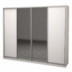 Шкаф-купе 4.2266.242.60-1 ROKO 2384x600x2420 мм белый двери / ДСП/зеркало