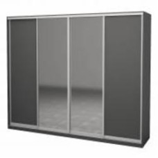 Шкаф-купе 4.2266.242.60-1 ROKO 2384x600x2420 мм серый двери / ДСП/зеркало