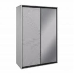 Шкаф-купе Окси 2дв ОК01 Вісент ДСП 1600x600x2400 мм белый/белый супермат двери / МДФ / зеркало