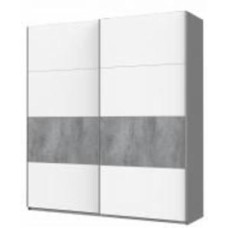Шкаф-купе Doros G-Caiser Антрацит / Белый вставка Бетон 2 ДСП / 4 части 2400х2200х600 мм антрацит