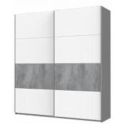 Шкаф-купе Doros G-Caiser Антрацит / Белый вставка Бетон 2 ДСП / 4 части 2400х2200х600 мм антрацит