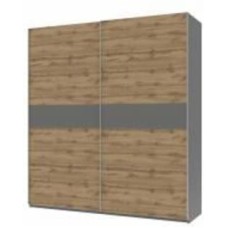 Шкаф-купе Doros G-Caiser Антрацит / Тахо вставка Антрацит 2 ДСП / 5 частей 2400х2200х600 мм антрацит