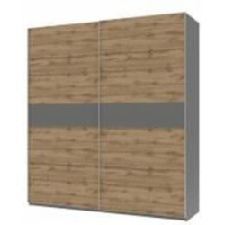 Шкаф-купе Doros G-Caiser Антрацит / Тахо вставка Антрацит 2 ДСП / 5 частей 2400х2200х600 мм антрацит