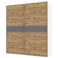 Шкаф-купе Doros G-Caiser Белый / Тахо вставка Антрацит 2 ДСП / 5 частей 2400х2200х600 мм белый