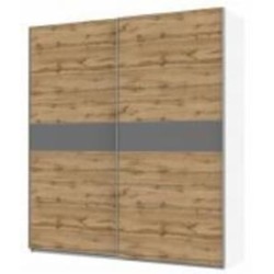 Шкаф-купе Doros G-Caiser Белый / Тахо вставка Антрацит 2 ДСП / 5 частей 2400х2200х600 мм белый