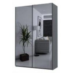 Шкаф-купе Doros G-Caiser Графит 2 Зеркала / 3 части 2400х1600х600 мм графит
