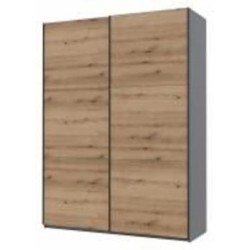 Шкаф-купе Doros G-Caiser Графит / Дуб Эвок 2 ДСП / 3 части 2400х1800х600 мм графит