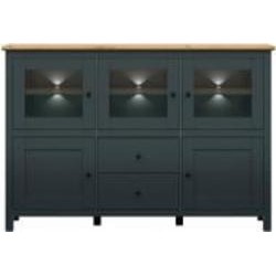Комод BRW Hesen 5д 1860x1260x440 мм графит/дуб артизан (S515-KOM3W2D2S/13/19-GF/DASN)