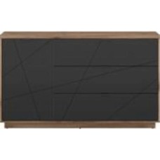 Комод BRW Forn 1д3ш 1560x930x425 мм черный матовый/дуб делано (S471-KOM1D3S-DDC/CAM )