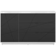 Комод BRW Forn 1д3ш 1560x930x425 мм белый глянец/черный матовый (S471-KOM1D3S-BIP/CAM )