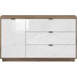 Комод BRW Forn 1д3ш 1560x930x425 мм белый глянец/дуб делано (S471-KOM1D3S-DDC/BIP )
