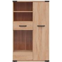 Стеллаж BRW Lara 1510х900х400 мм ясень белорусский (S463-REG1D1W/90-JBE)