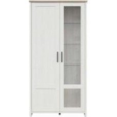 Витрина BRW Loksa 2005х1015х425 мм сосна андерсен белая/ дуб грандсон (S455-REG1D1W-APW)