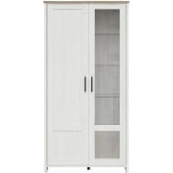 Витрина BRW Loksa 2005х1015х425 мм сосна андерсен белая/ дуб грандсон (S455-REG1D1W-APW)