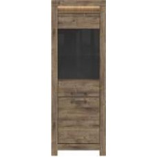 Витрина BRW Torin 2000х705х450 мм дуб риббек коричневый (S481-REG1D1W-DRB)